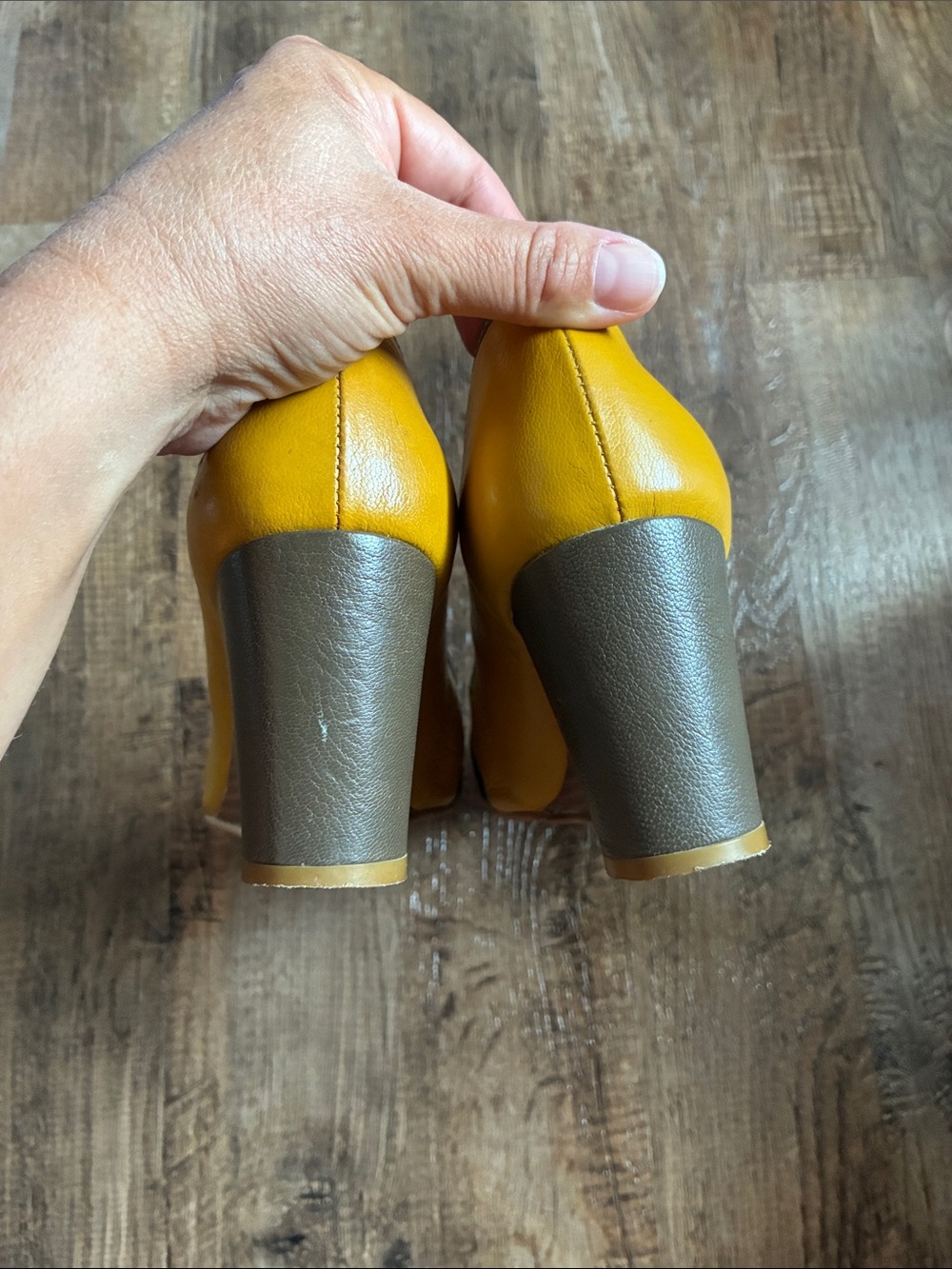 Fly London “Fly Girl” Woman’s Yellow Leather Shoes with Contrast Trim - Picture 5 of 11